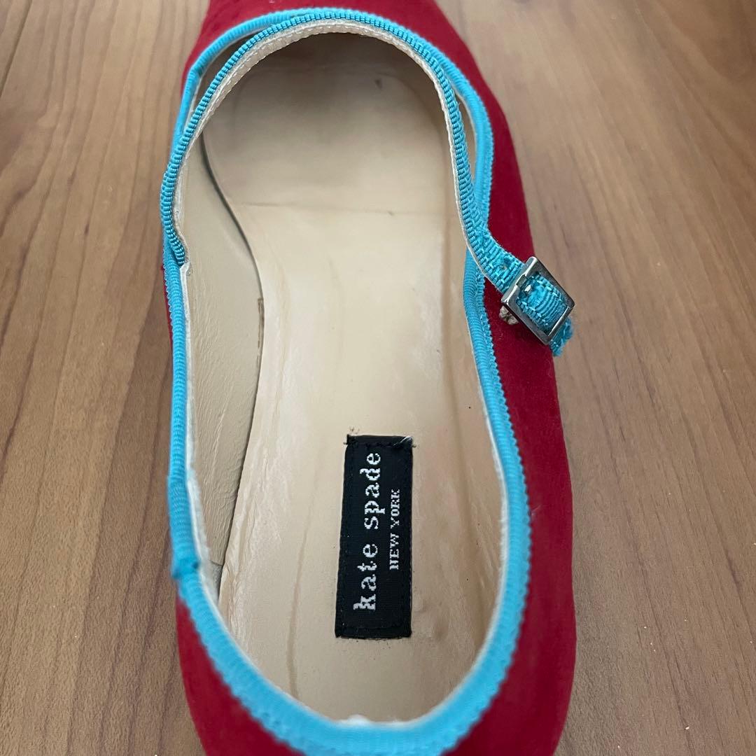 kate spade ストラップシューズ メリージェーン 赤 23.5cm