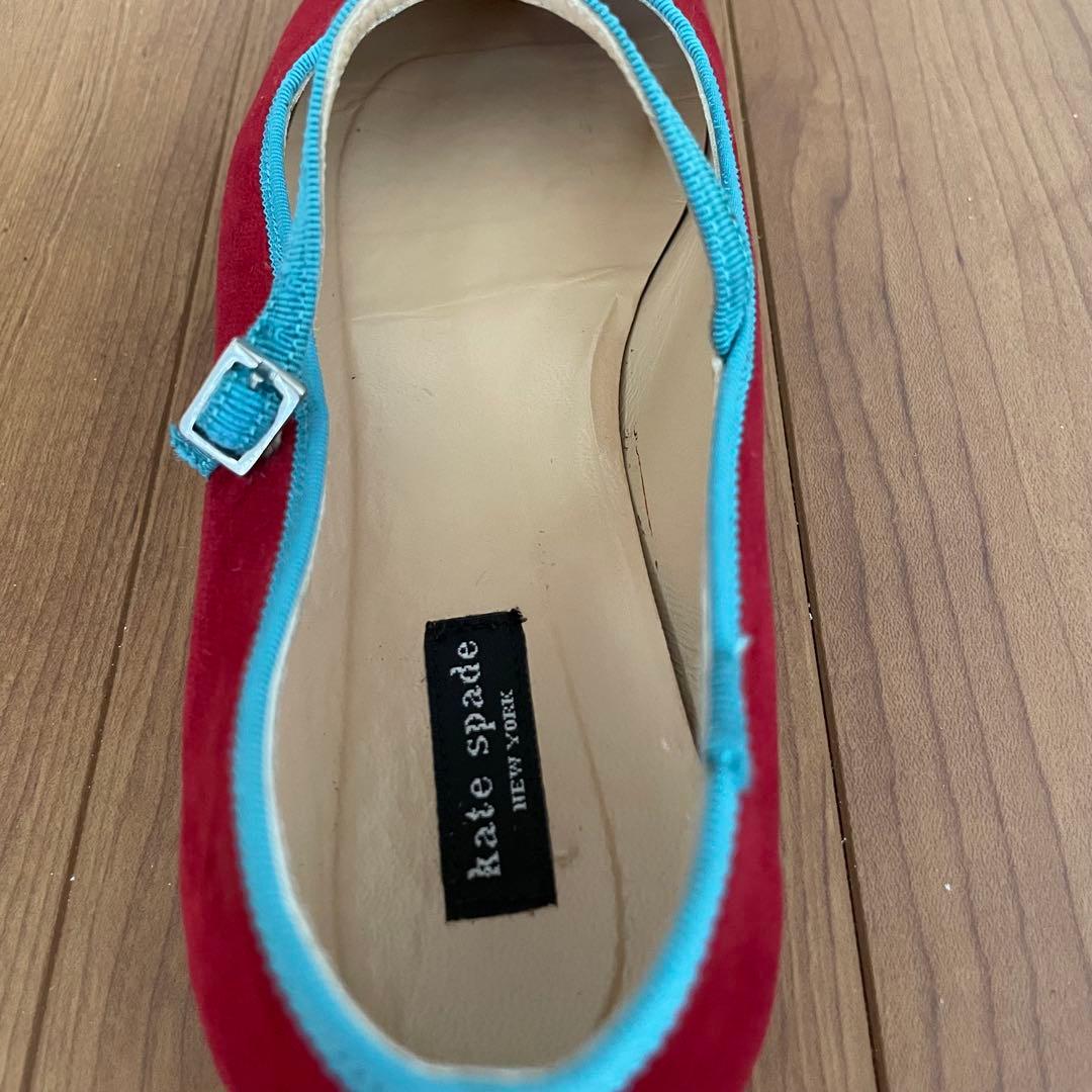 kate spade ストラップシューズ メリージェーン 赤 23.5cm