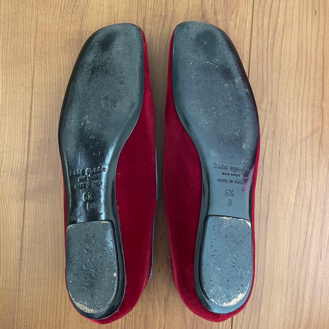 kate spade ストラップシューズ メリージェーン 赤 23.5cm