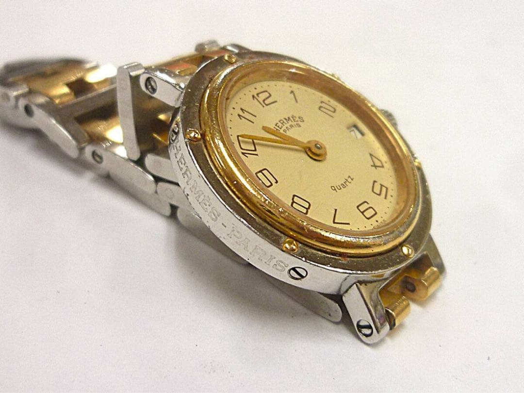 【エルメス】HERMÈSクリッパー　クォーツ　動作品　訳アリ　ジャンク