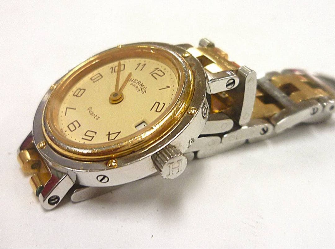 【エルメス】HERMÈSクリッパー　クォーツ　動作品　訳アリ　ジャンク