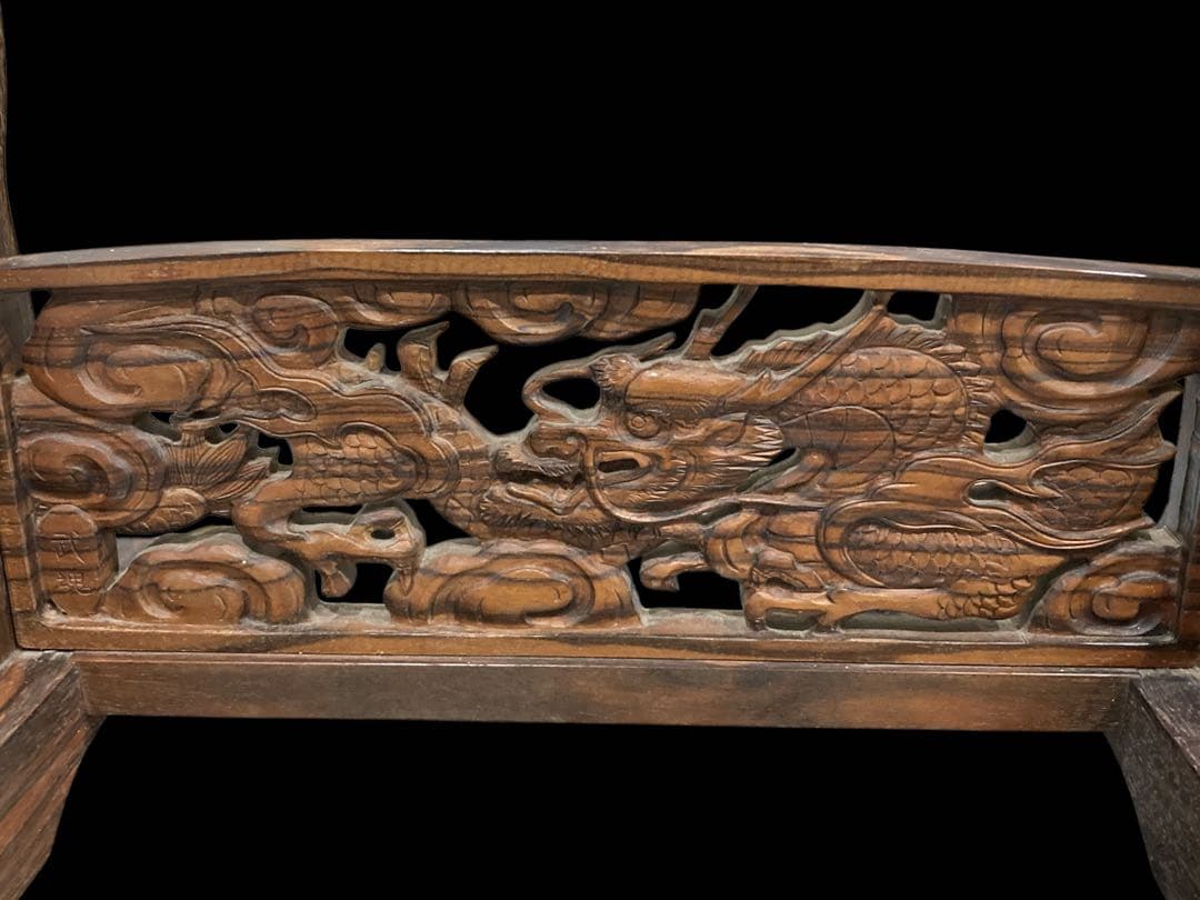 な*ん様 黒檀 雲龍 刀掛け 木製 刀装具 武具 刀台 時代武具 模造刀 日本刀