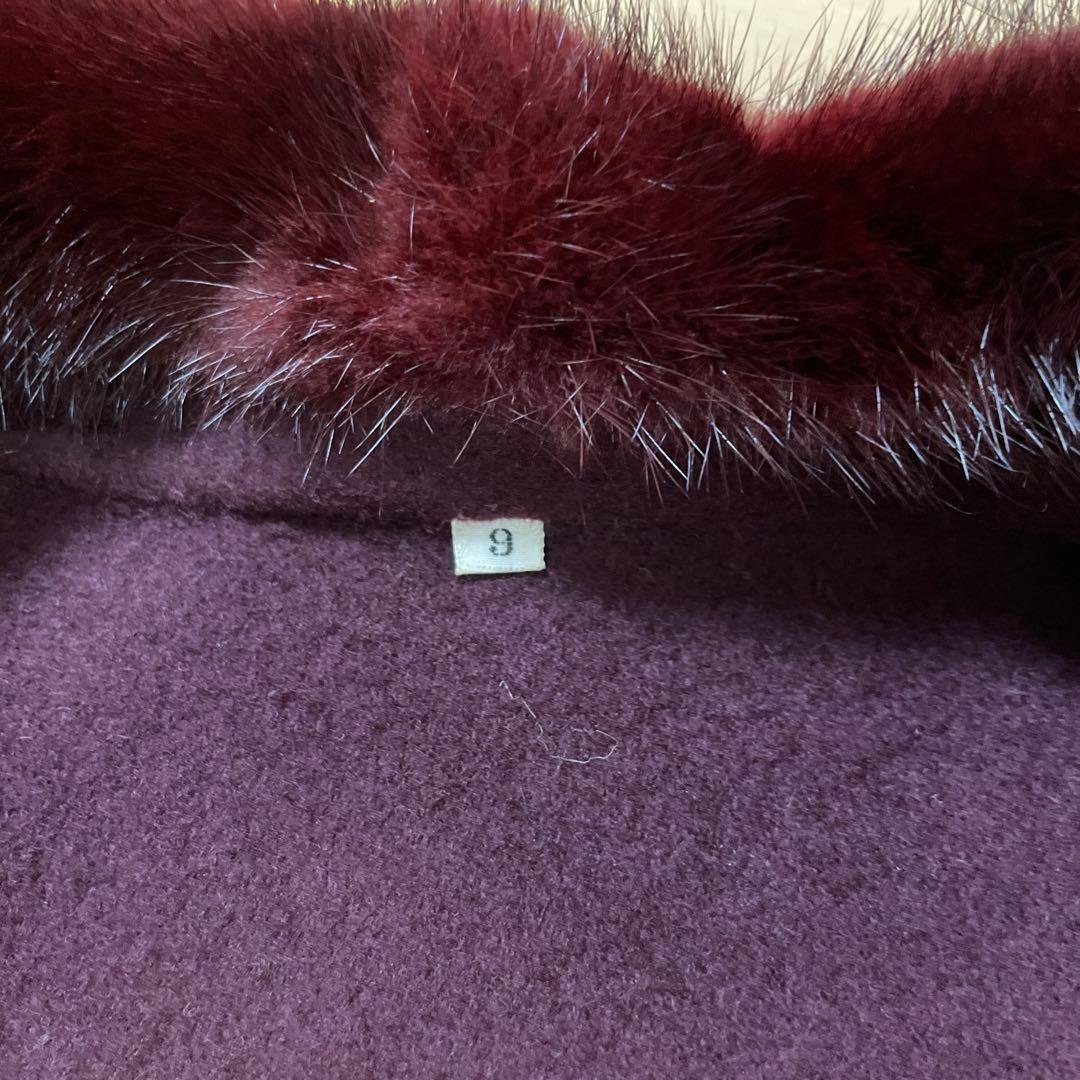 Hand Made アウター　ケープ　ポンチョコート　9号　レディース　パープル