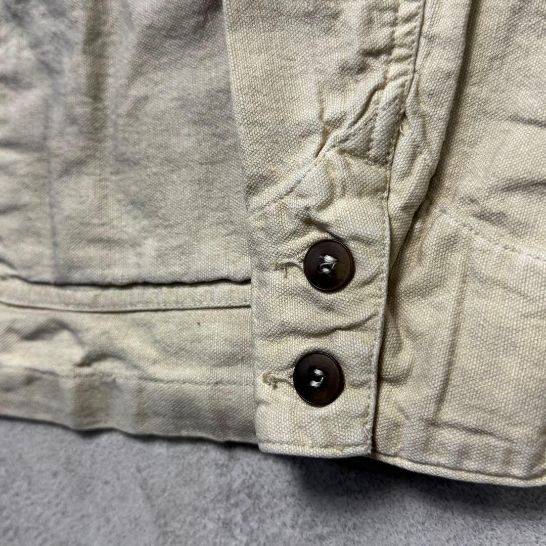 RRL ボロ加工 ボーダー ヘリンボーン カバーオール ジャケット