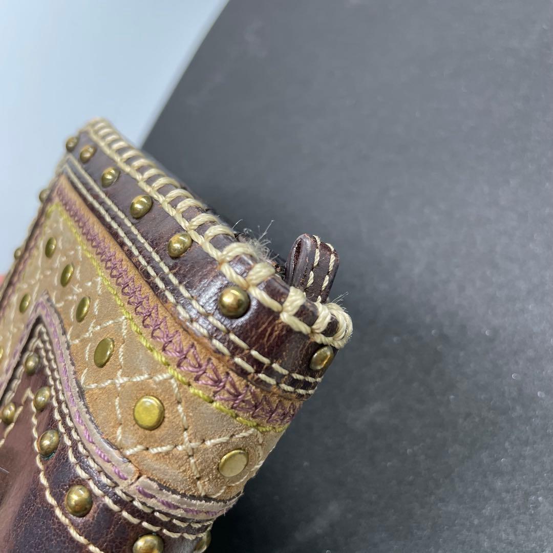 美品 コーチ ソーホー 長財布 ブラウン 折財布 ゴールド金具 SOHO