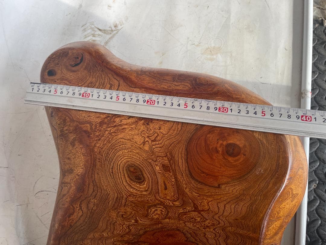 ちゃぶ台　猫足　木目　一枚板　アンティーク 　02c28