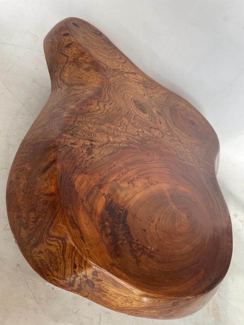 ちゃぶ台　猫足　木目　一枚板　アンティーク 　02c28