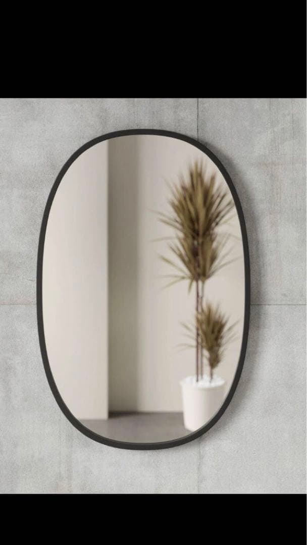 umbra ハブ ミラー オーバル ブラック 91×61cm