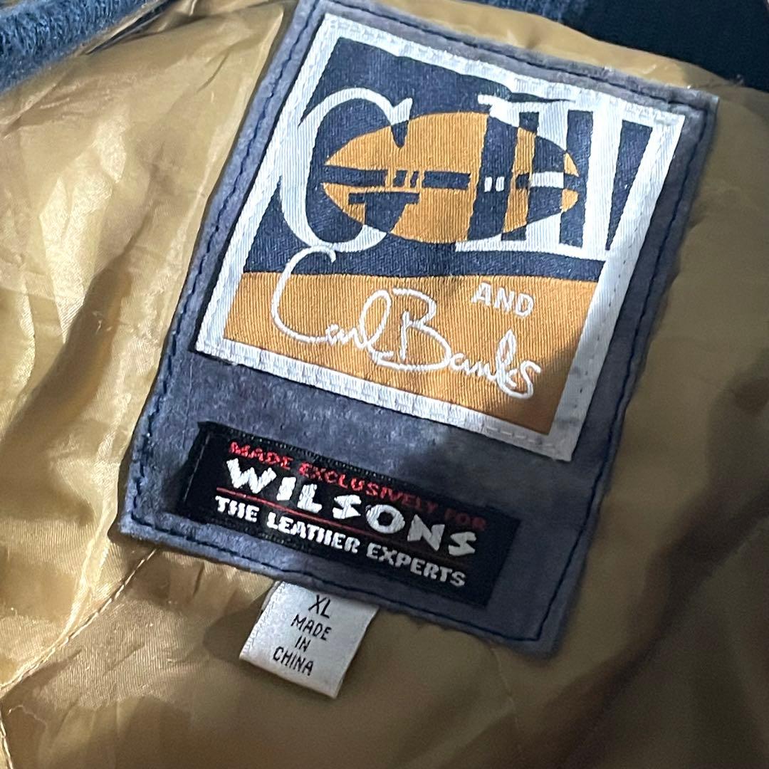 専用G-Ⅲ　NFL　ロサンゼルス・ラムズ　オールレザースタジャン　スウェードXL