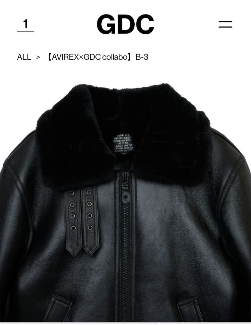 t*u様 GDC AVIREX B-3 サイズL（40） 新品未使用