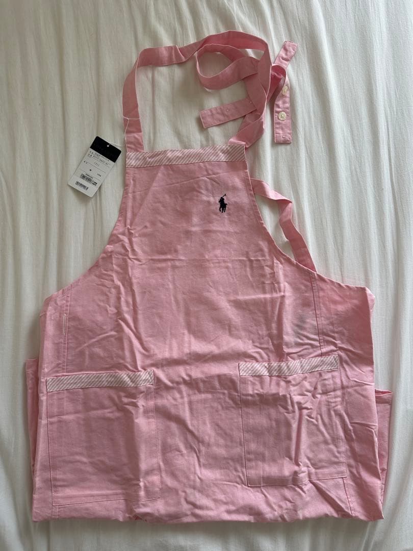 【新品タグ付き】　ラルフローレン　ニューオックスソリッド　エプロン　ピンク