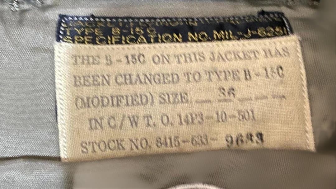 東洋　バズリクソンズ B-15C MOD 36 クラウンジップ USA　美品