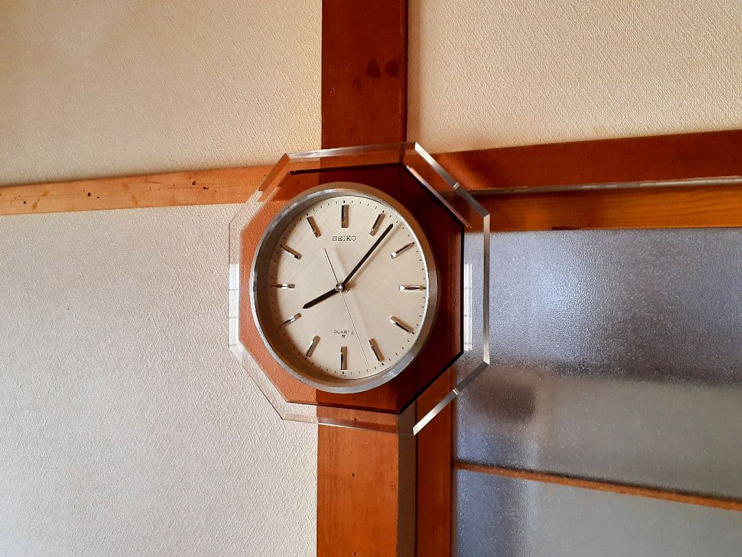 70's　SEIKO　掛け時計　ミッドセンチュリー　ビンテージ　レトロ　八角
