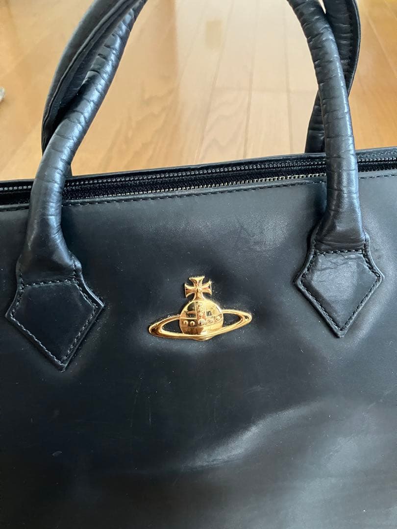 HMF　ヴィヴィアンウエストウッド　レザー ビジネスバッグ　ブラック