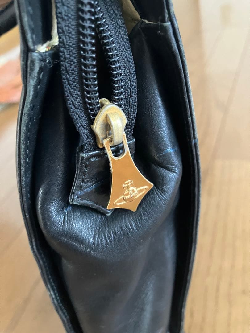 HMF　ヴィヴィアンウエストウッド　レザー ビジネスバッグ　ブラック