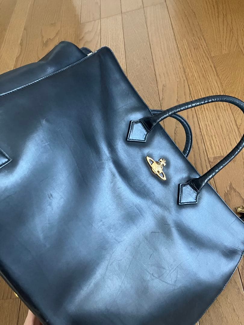 HMF　ヴィヴィアンウエストウッド　レザー ビジネスバッグ　ブラック