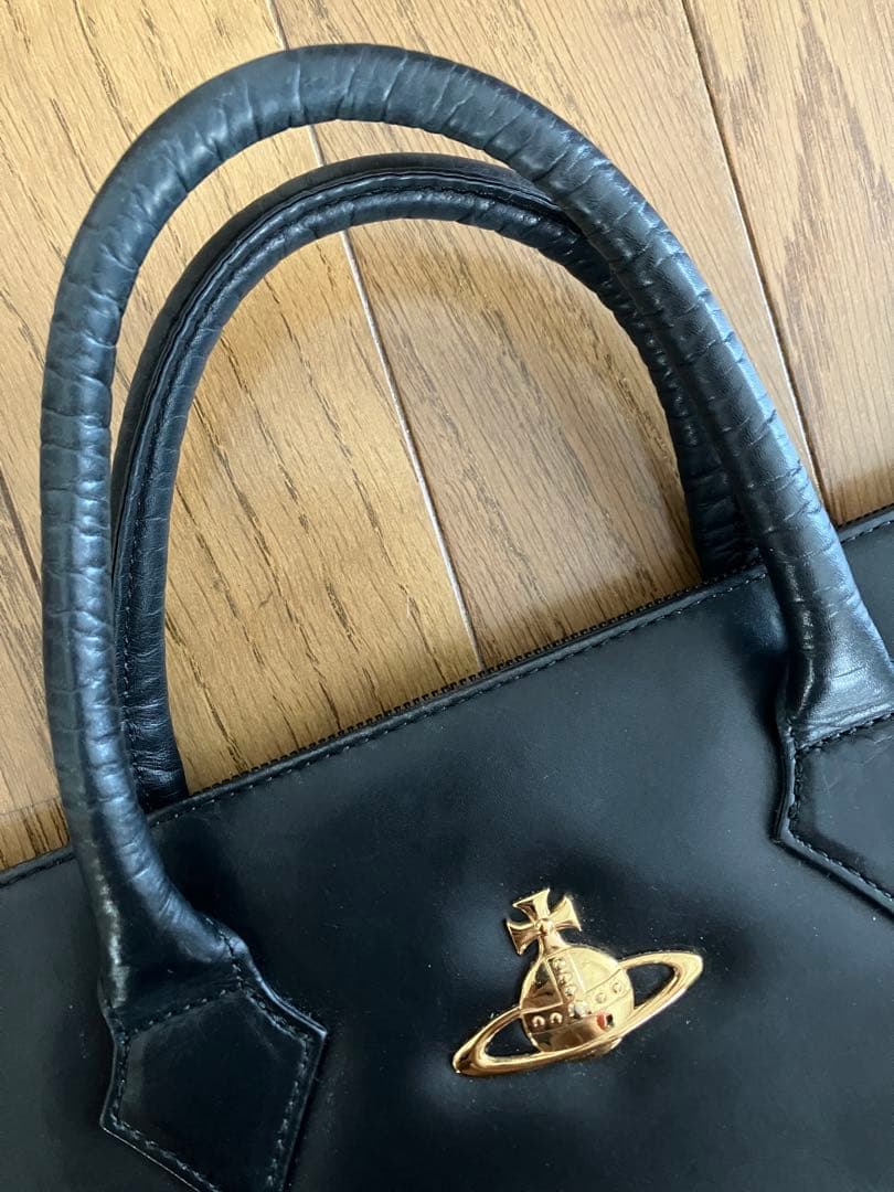 HMF　ヴィヴィアンウエストウッド　レザー ビジネスバッグ　ブラック