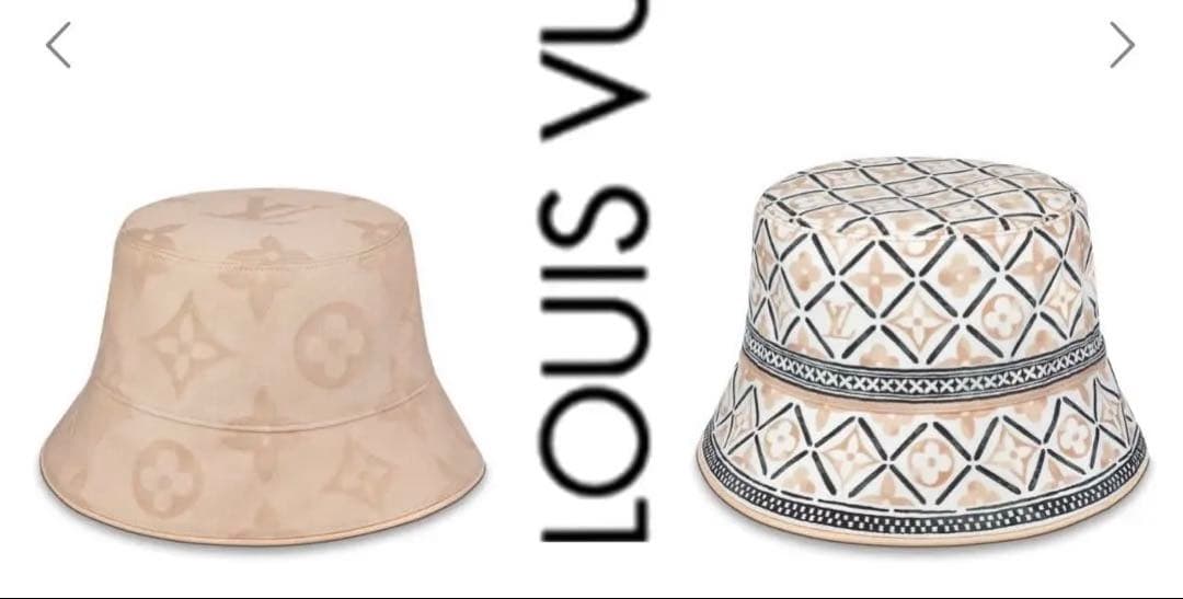 LOUIS VUITTON モノグラム リバーシブル バケットハット ベージュ