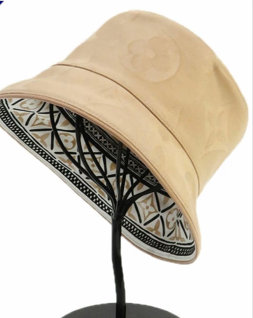 LOUIS VUITTON モノグラム リバーシブル バケットハット ベージュ