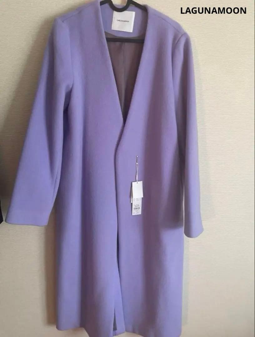 美品　LAGUNAMOON ラベンダー チェスターコート　46000円