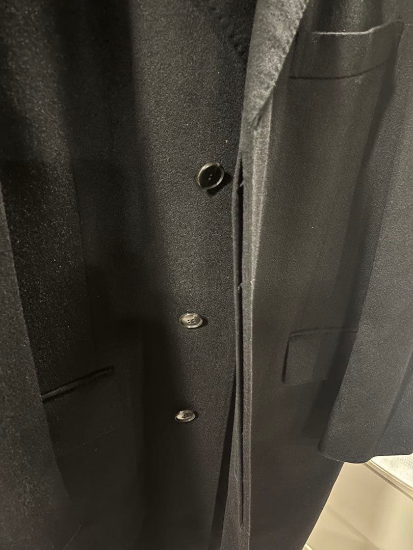 美品✨ ピエールバルマン カシミヤ100% チェスターコート ロング 黒 M