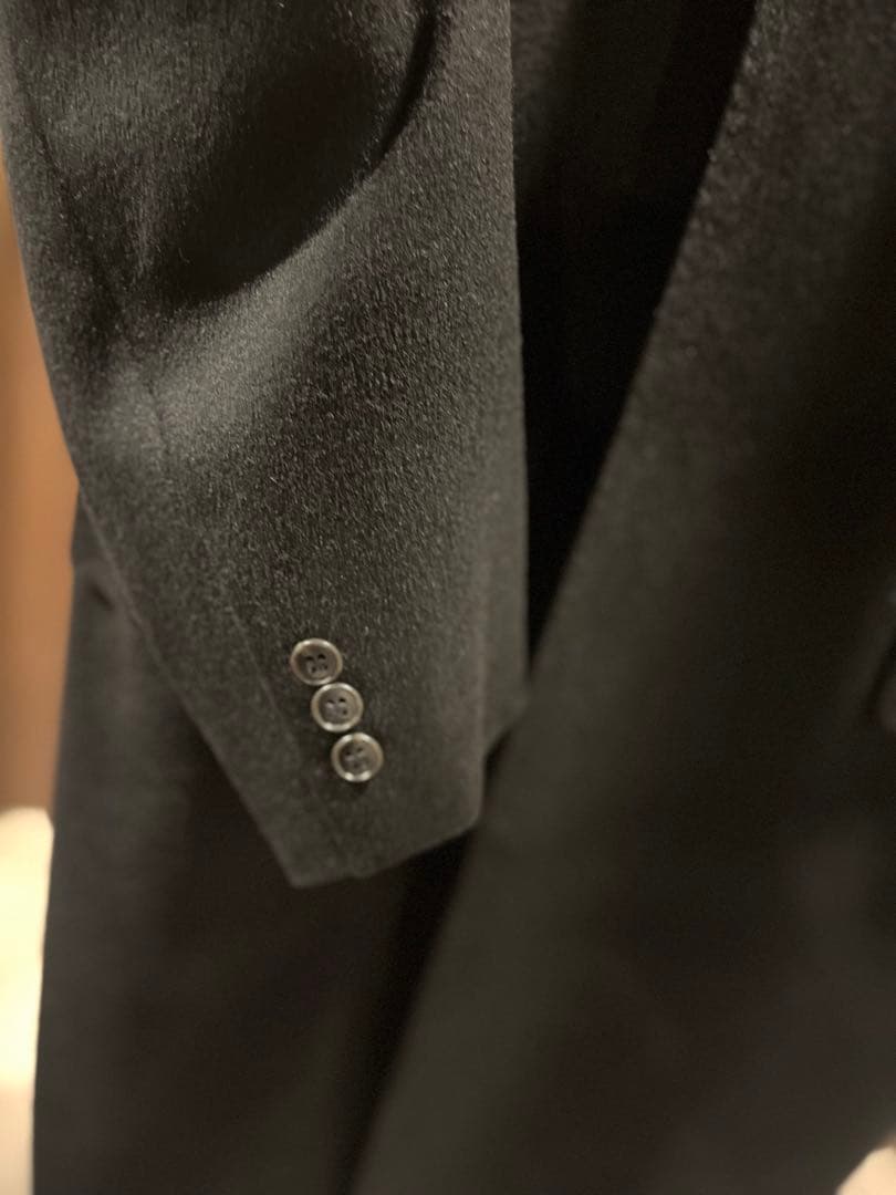美品✨ ピエールバルマン カシミヤ100% チェスターコート ロング 黒 M