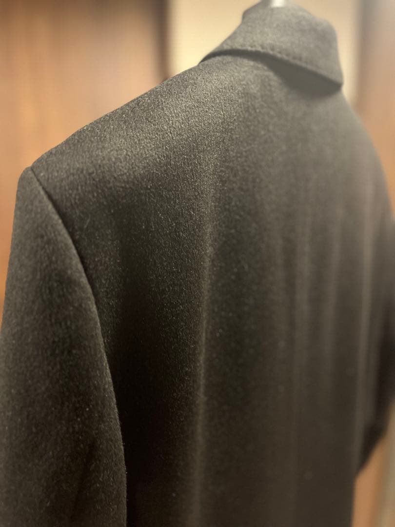 美品✨ ピエールバルマン カシミヤ100% チェスターコート ロング 黒 M