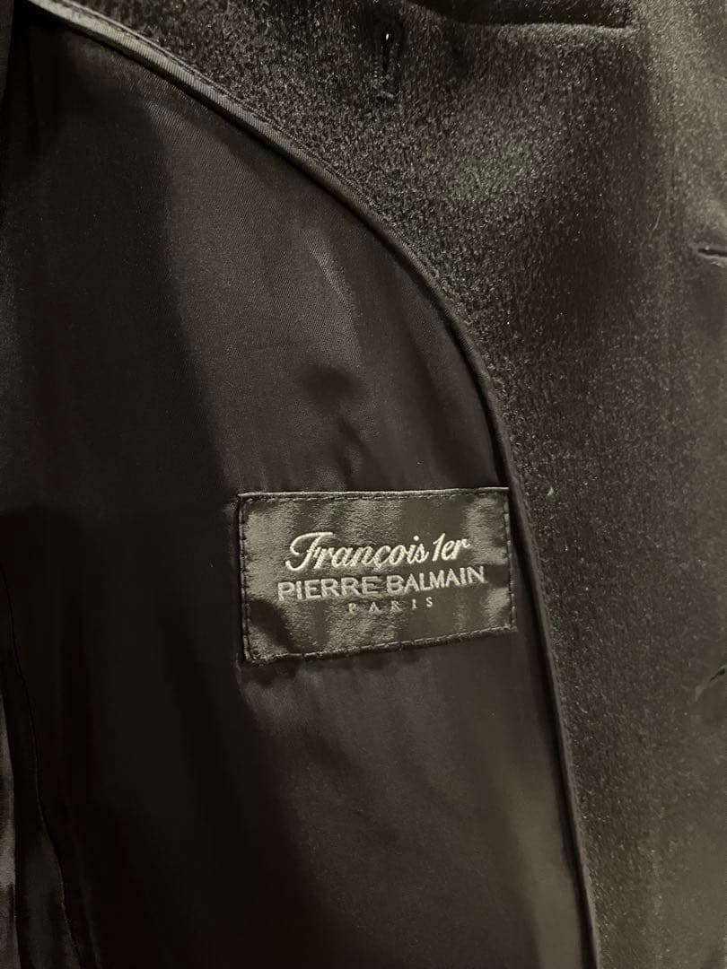 美品✨ ピエールバルマン カシミヤ100% チェスターコート ロング 黒 M