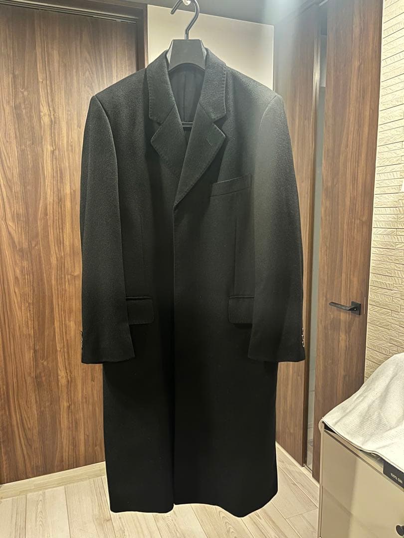 美品✨ ピエールバルマン カシミヤ100% チェスターコート ロング 黒 M