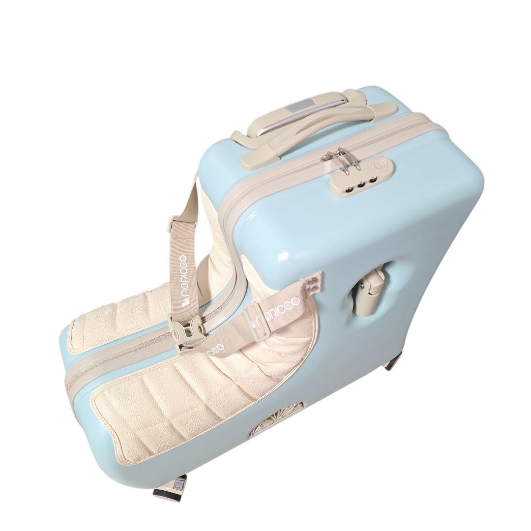 NORICCO こどもが乗れるキッズキャリー プレミアムシート パステルブルー