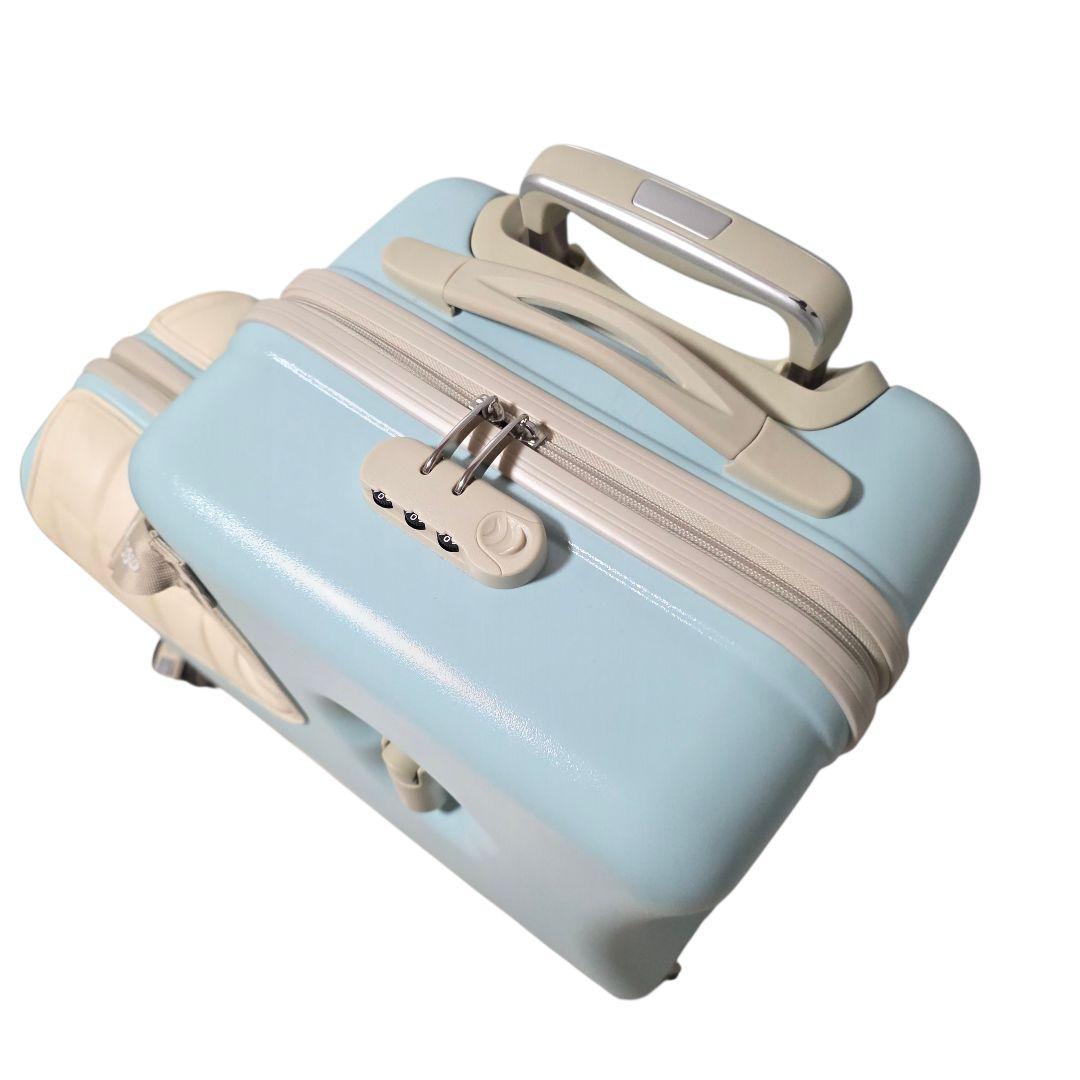 NORICCO こどもが乗れるキッズキャリー プレミアムシート パステルブルー