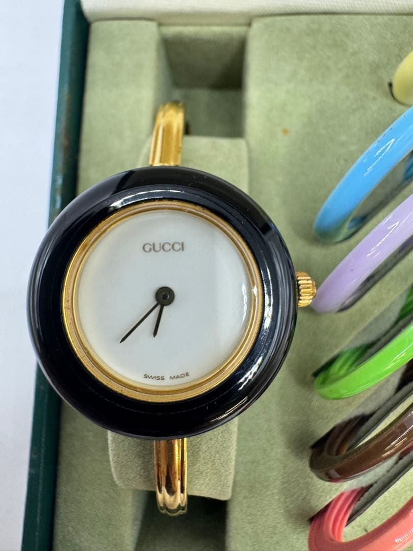 希少品　GUCCI グッチ 腕時計 11/12.2 チェンジベゼル 替えベゼル付