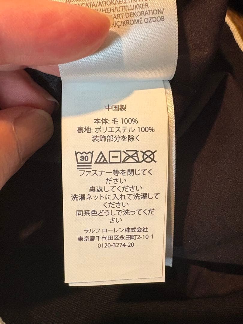 美品　Polo Golf Ralph Lauren 黒防寒セーター XS