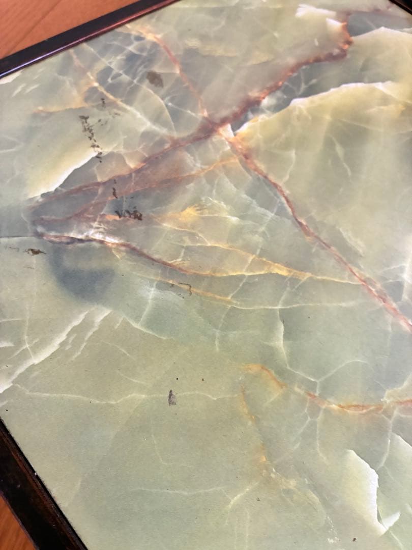 緑色大理石模様のキッチンワゴン ワゴン レトロ家具 アンティーク