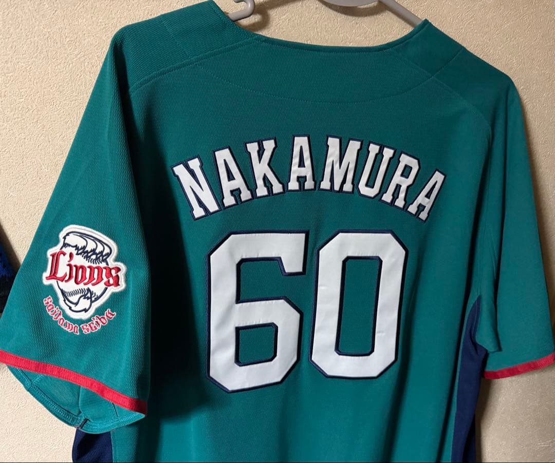 埼玉西武ライオンズレプリカユニフォーム　エメラルドユニXL 中村剛也