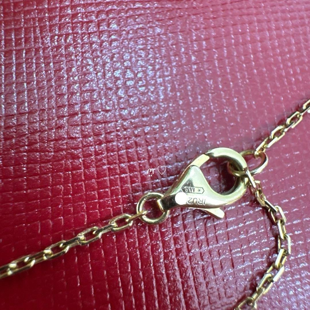 カルティエ　ダムールSMネックレス　ダイヤモンドK18PG　ディアマンレジェ