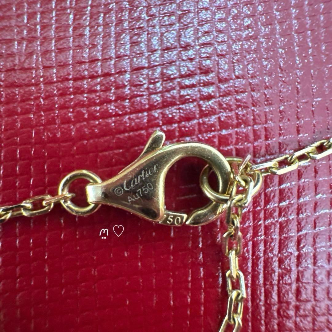 カルティエ　ダムールSMネックレス　ダイヤモンドK18PG　ディアマンレジェ