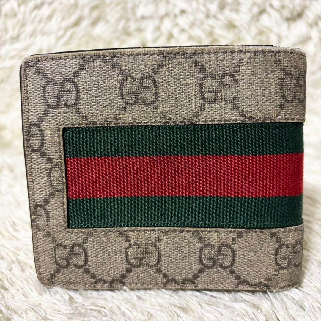 美品✨グッチ 二つ折り財布 シェリーライン GG アニマリエ PVC レザー