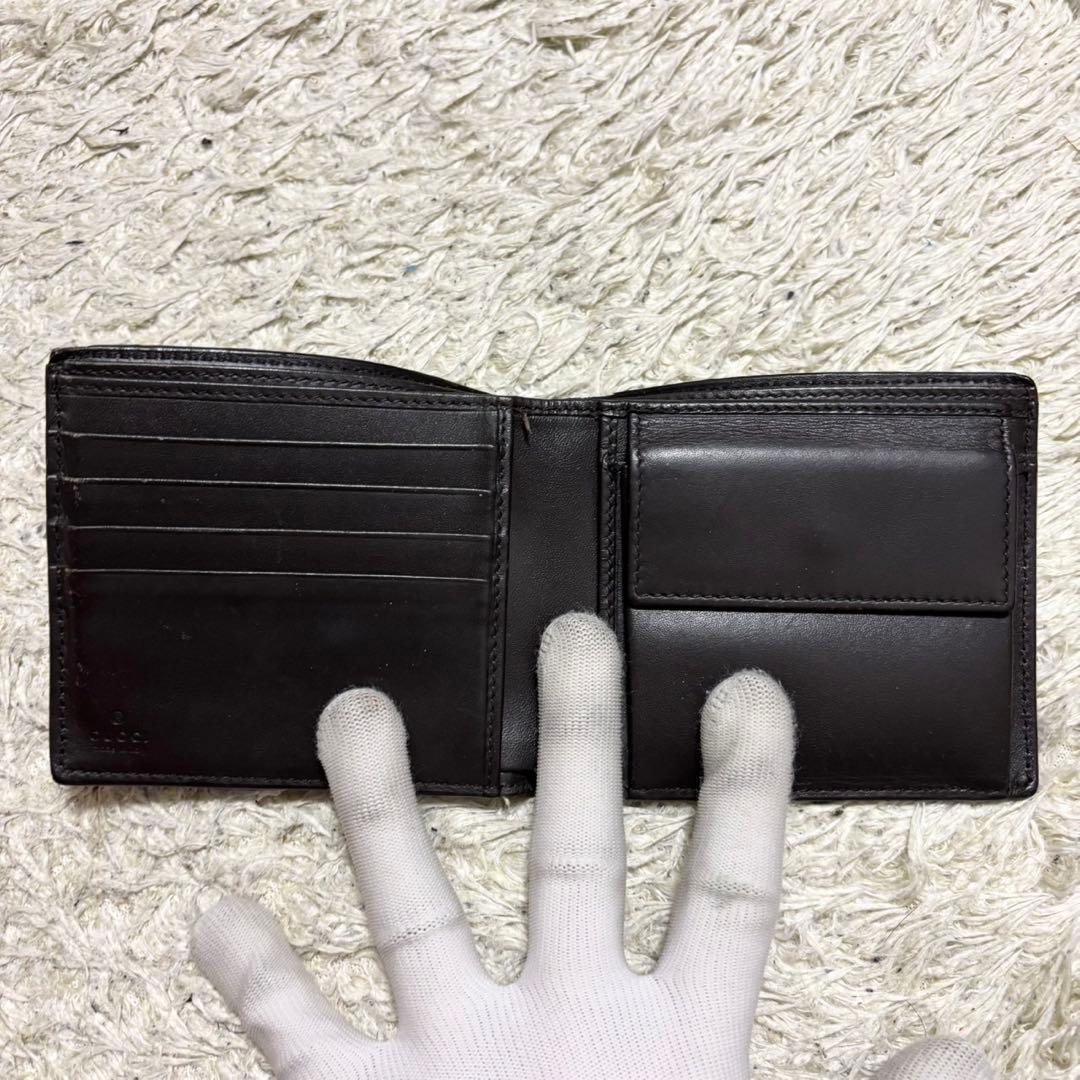 美品✨グッチ 二つ折り財布 シェリーライン GG アニマリエ PVC レザー