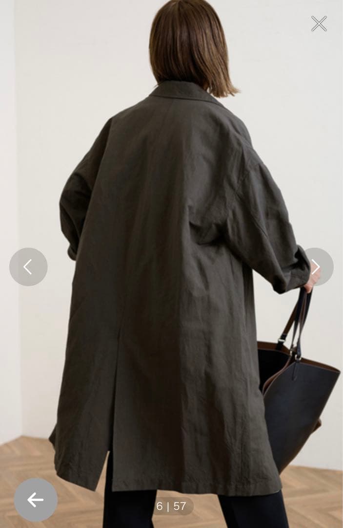 FRAMeWORK◆フレームワーク　綿麻ポプリンコート