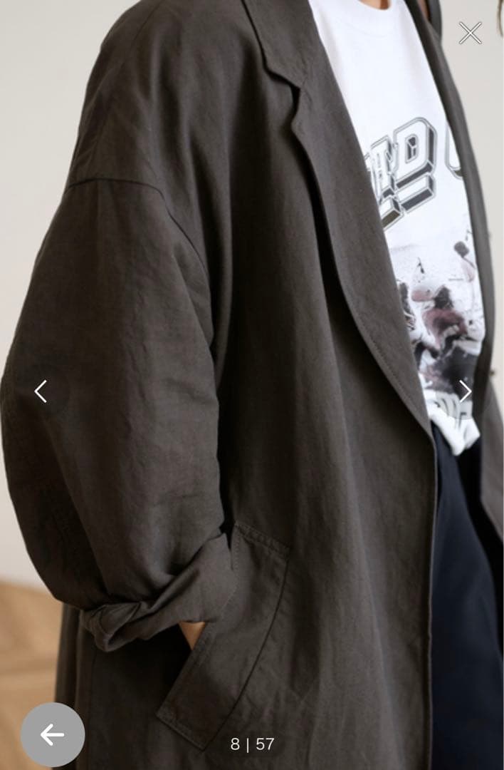 FRAMeWORK◆フレームワーク　綿麻ポプリンコート