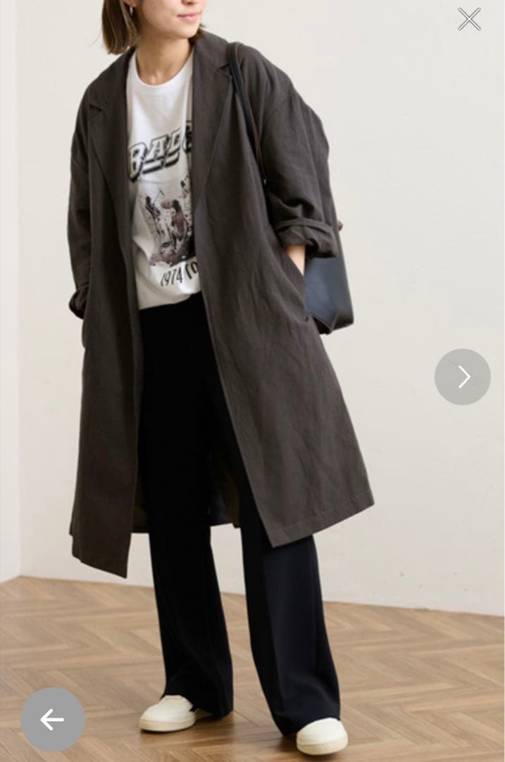 FRAMeWORK◆フレームワーク　綿麻ポプリンコート