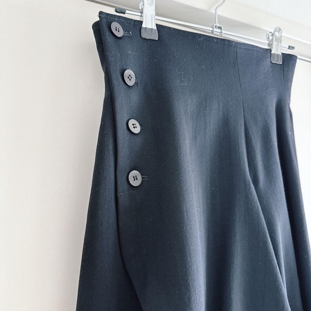 トリココムデギャルソン ハイウエスト フレア バックテール ウール スカート