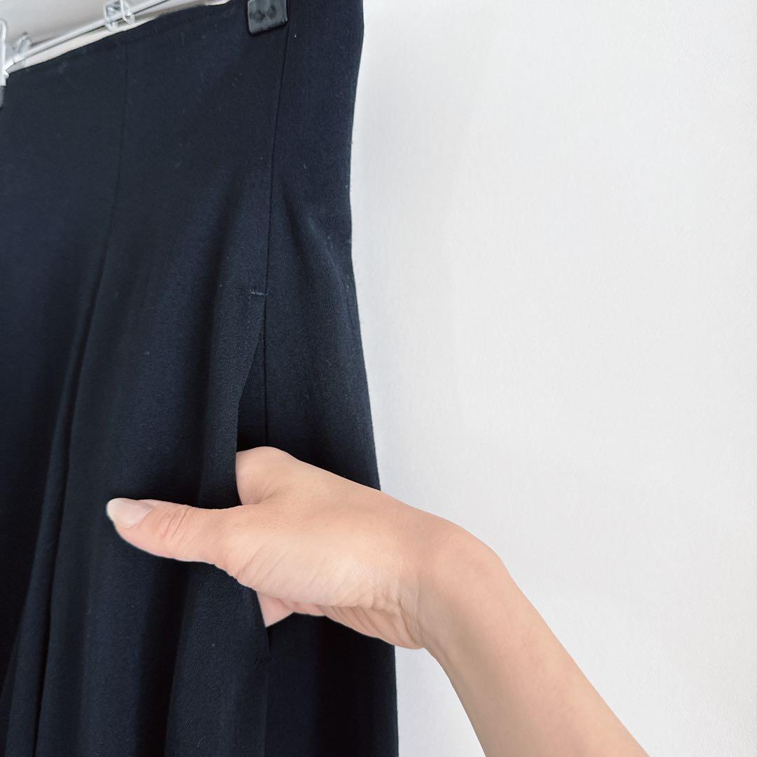 トリココムデギャルソン ハイウエスト フレア バックテール ウール スカート