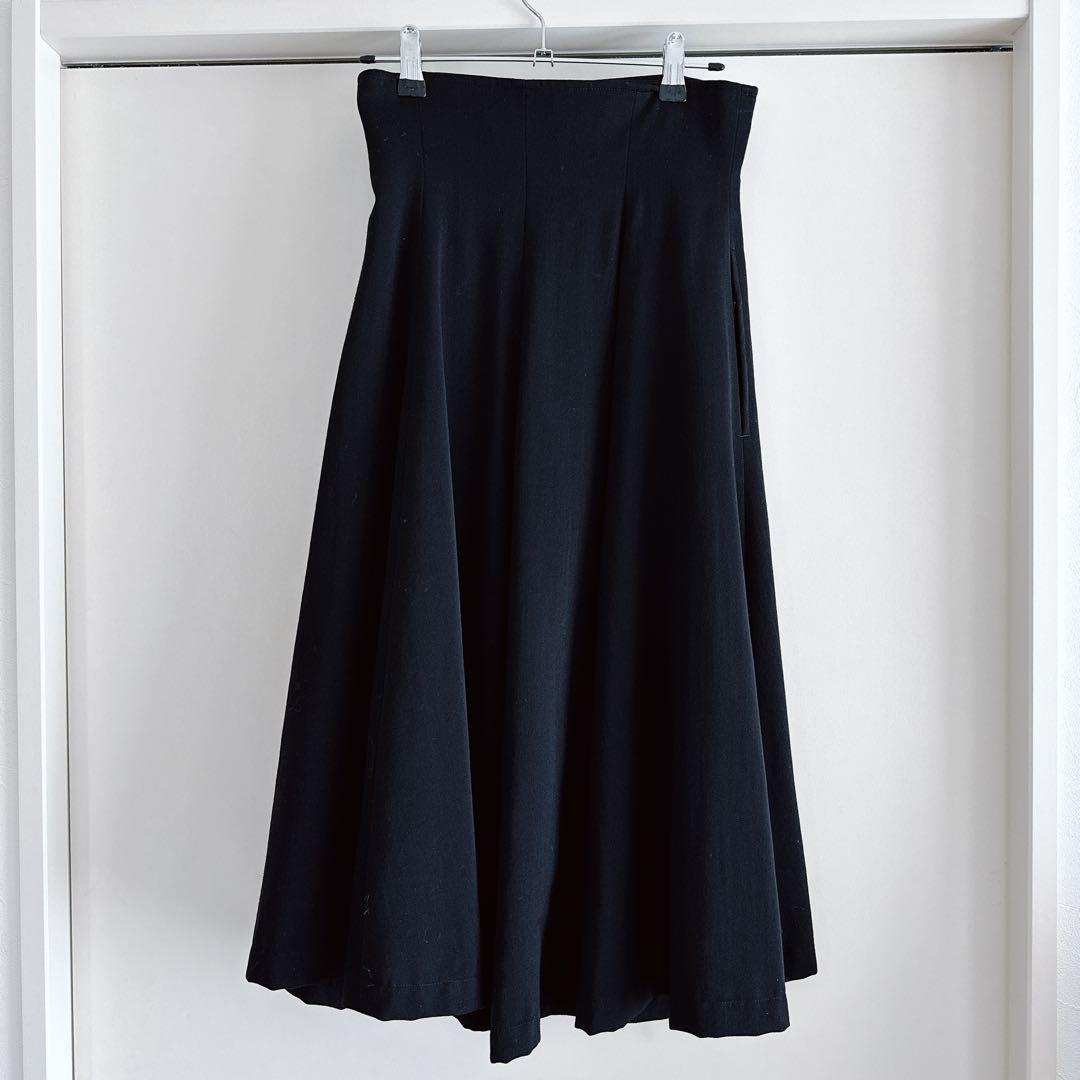 トリココムデギャルソン ハイウエスト フレア バックテール ウール スカート