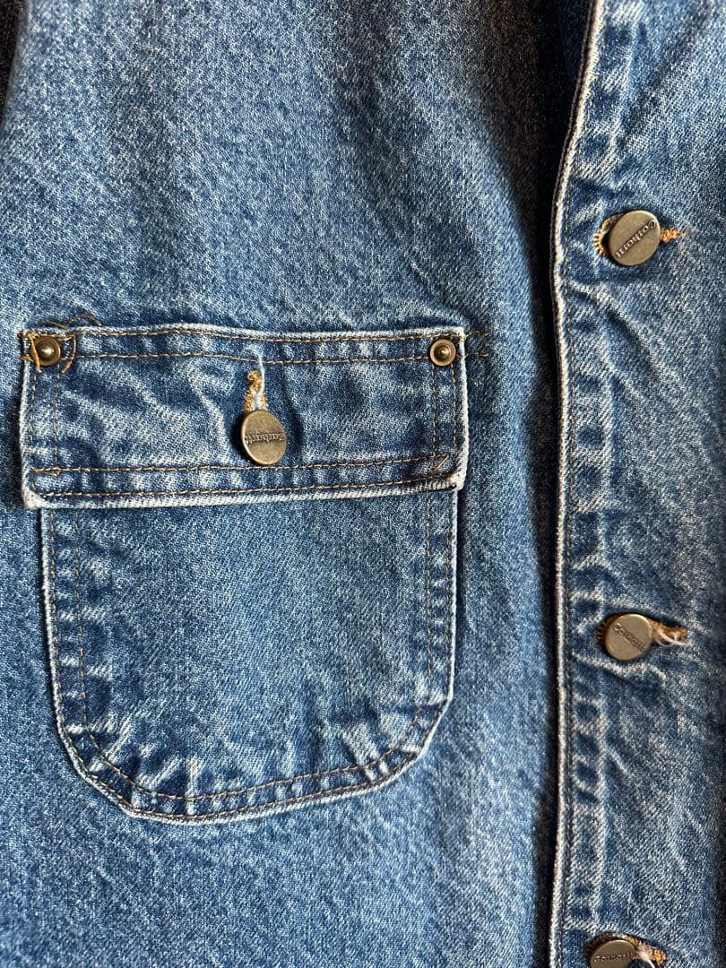 は*★様 USA製　カーハートデニムカバーオール コーデュロイ襟付き　C59 D