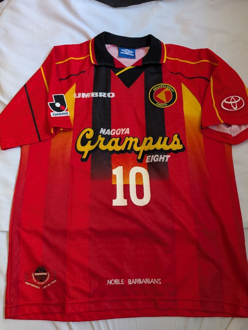 【美品・希少アンブロ製】ストイコビッチ/名古屋グランパス/H/97年モデル