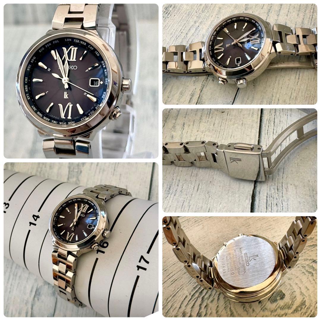 【希少】SEIKO ルキア 腕時計 1B25-0AL0 電波ソーラー 黒