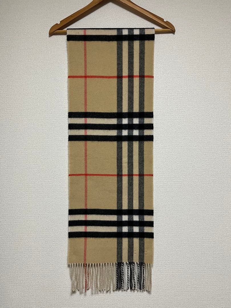 BURBERRY　バーバリー　マフラー　カシミア100％　コントラスト　美品