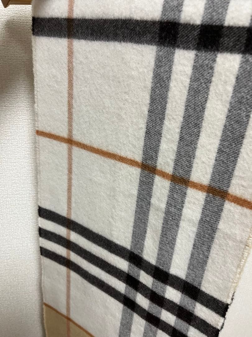 BURBERRY　バーバリー　マフラー　カシミア100％　コントラスト　美品
